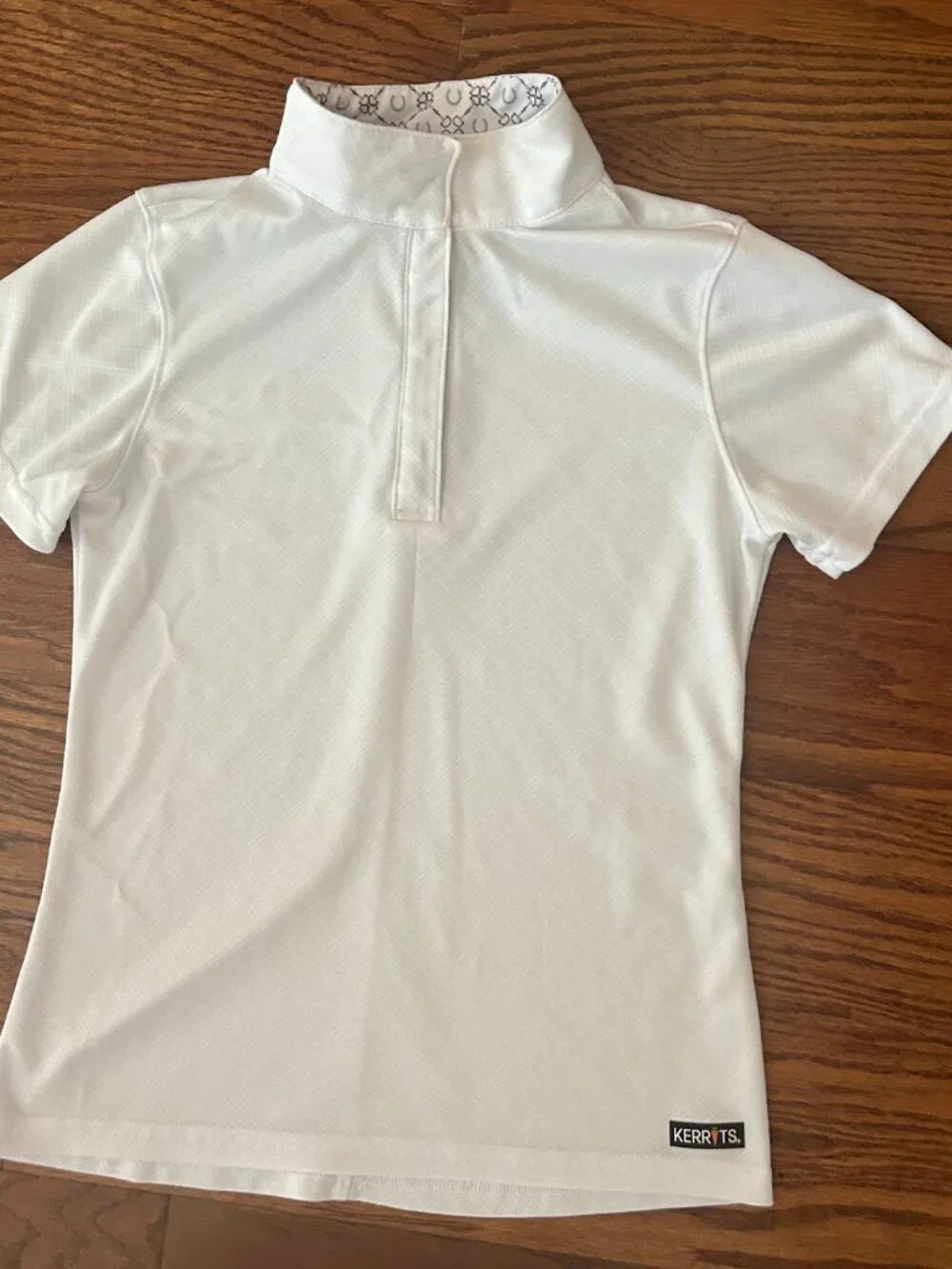 Kerrits Girls Large Encore Short Sleeve Equestrian Show Shirt Size